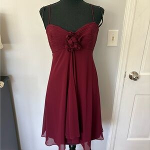 Badgley Mischka Burgundy Dress sz 6